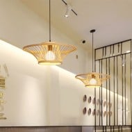 Suspension en rotin d'art de lanterne chinoise