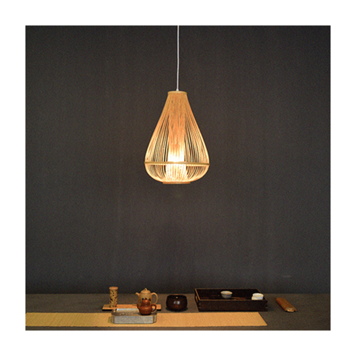 中華風籐ホームステイペンダントライト