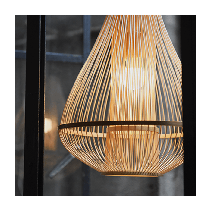 中華風籐ホームステイペンダントライト