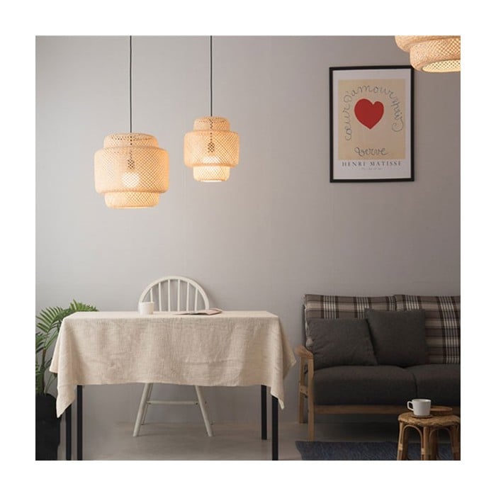 Inn Rattan Pastoral Zen Pendant Light