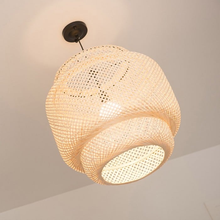 Inn Rattan Pastoral Zen Pendant Light