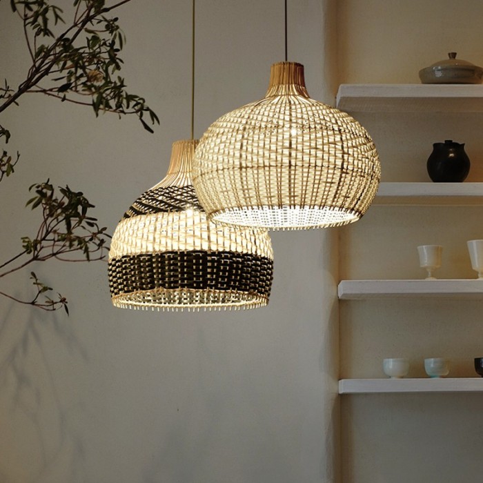 Nordic Rattan kreatywna wisząca lampa wisząca