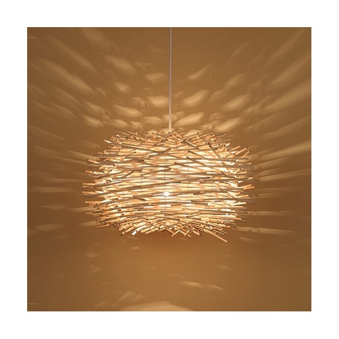 Eenvoudige vogelnest creatieve rotan hanglamp