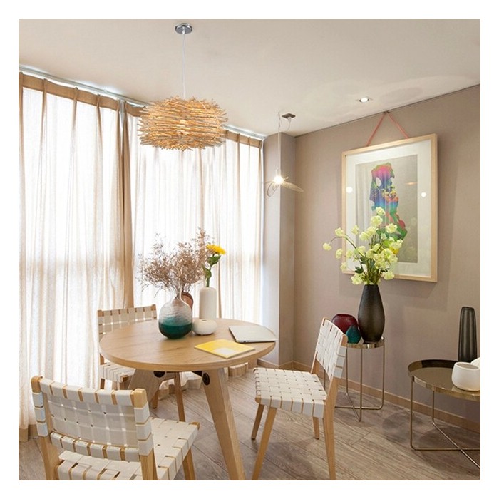 Eenvoudige vogelnest creatieve rotan hanglamp
