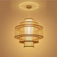 Lustre Créatif En Tissage De Bambou Chinois