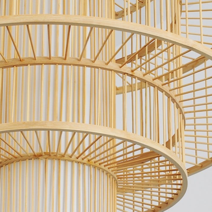 Lustre Créatif En Tissage De Bambou Chinois