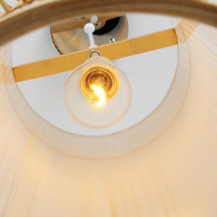 Lustre Créatif En Tissage De Bambou Chinois