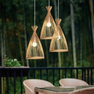 Bamboo Retro Groom Pendant Light