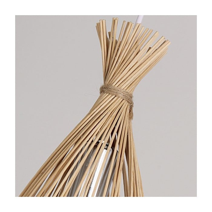 Bambusové retro závěsné světlo pro ženicha