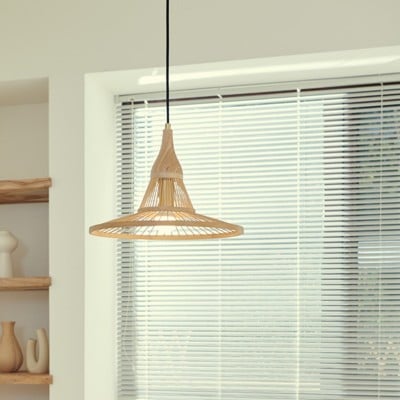 Lumière pendante d'art de chapeau de paille