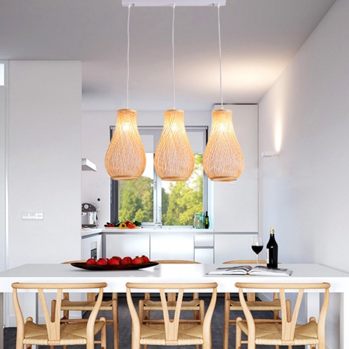 通路籐装飾ペンダントライト