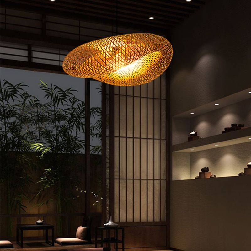 Tea Room Zen Woven Lampshade Pendant Light
