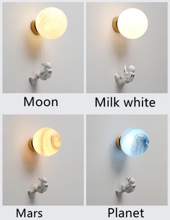 우주 비행사 벽 램프