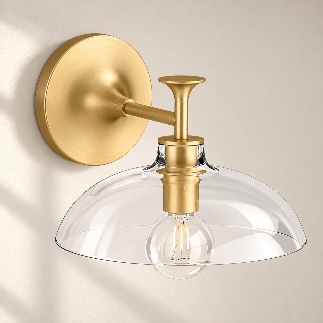 Brushed Moderne Brass, 1 light