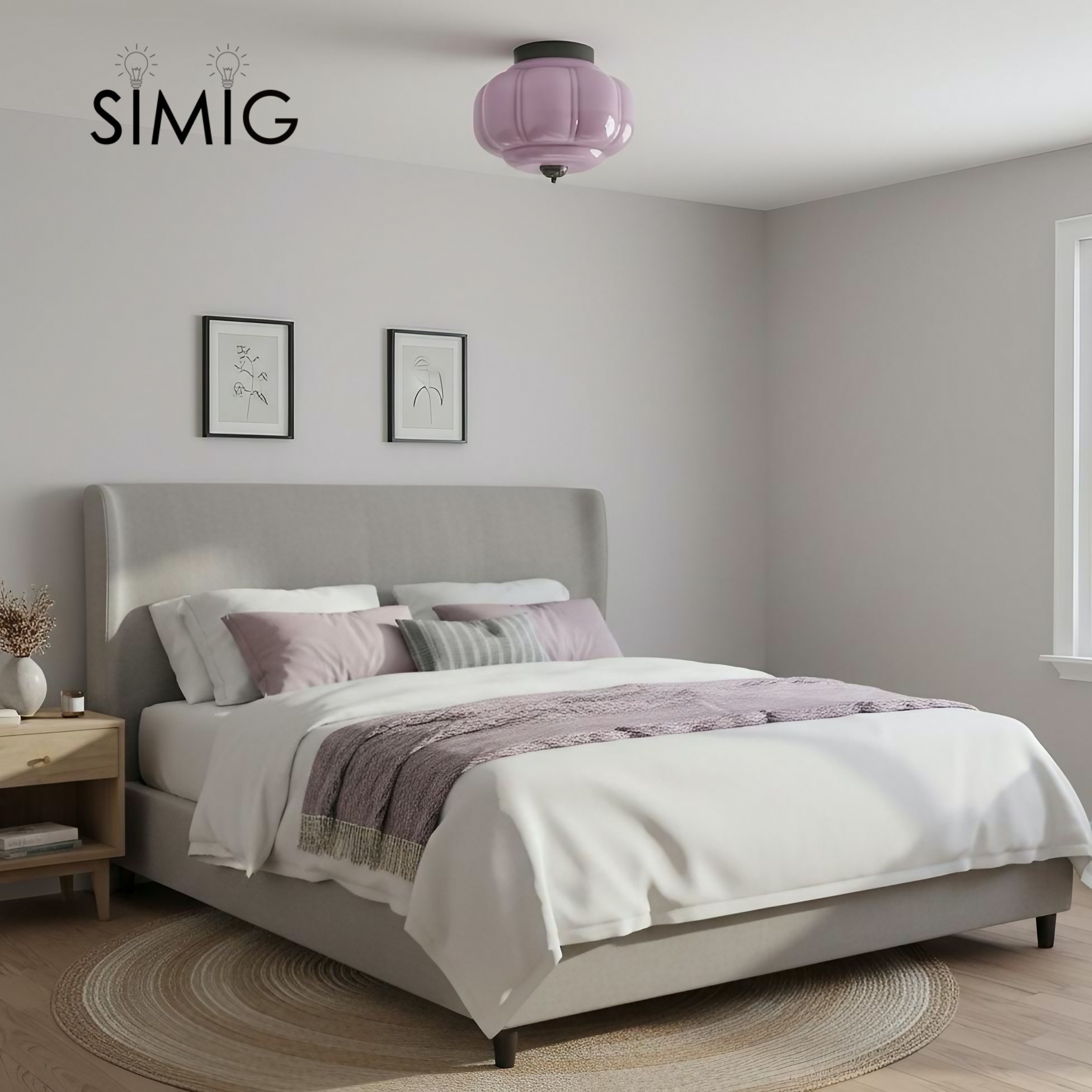 Eloise Ceiling Light - Elegant Retro Brass Ceiling Light for Living Room G55