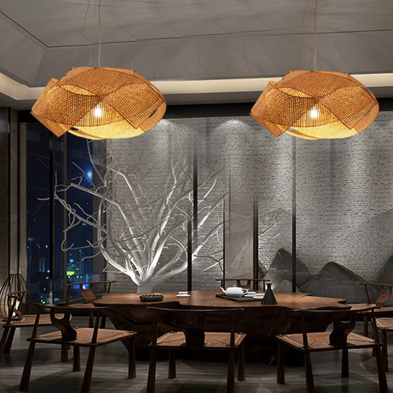Southeast Asian Style Rattan Chandelier
