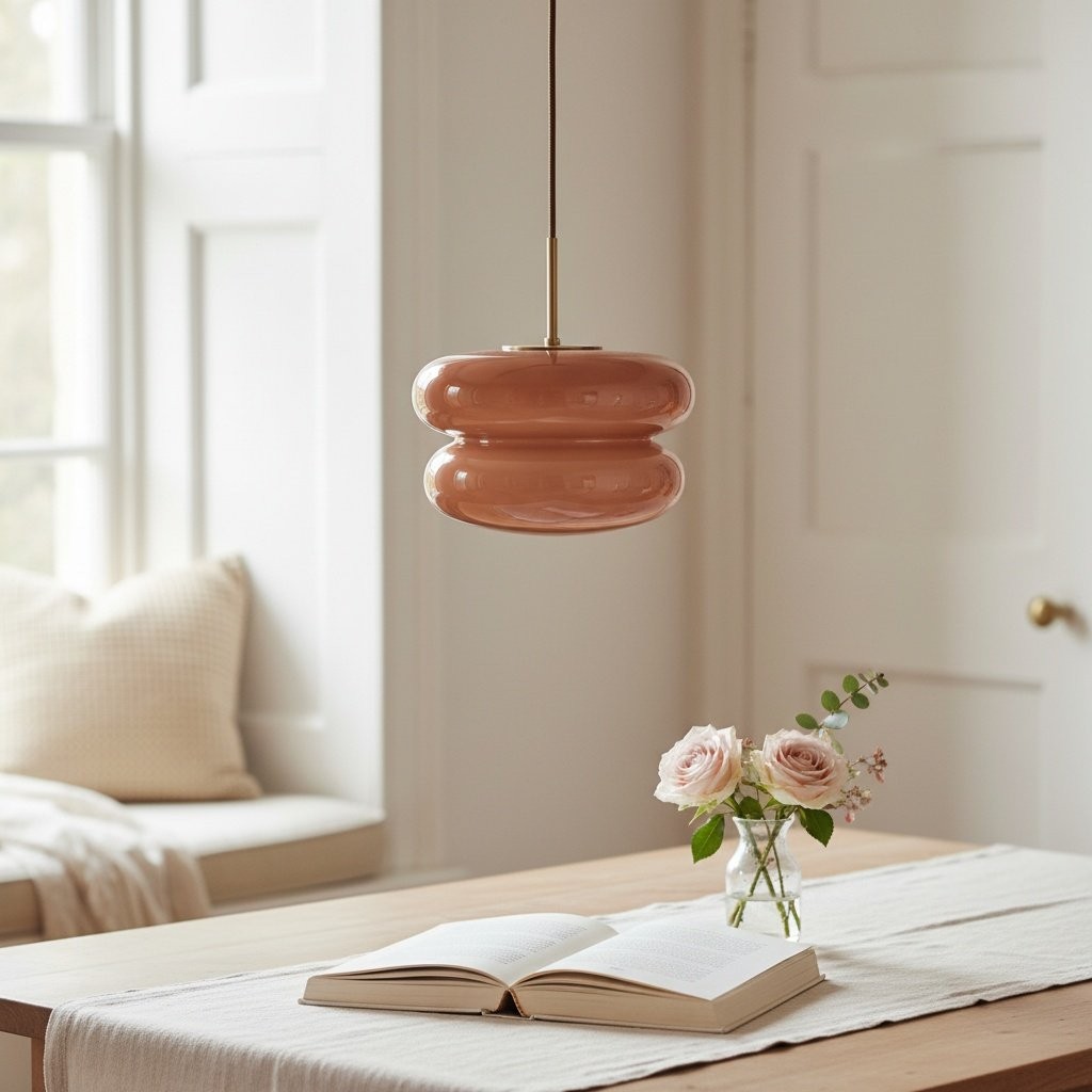 Orra Opal Glass Dome Pendant - Modern Hanging Light for Kitchen T421