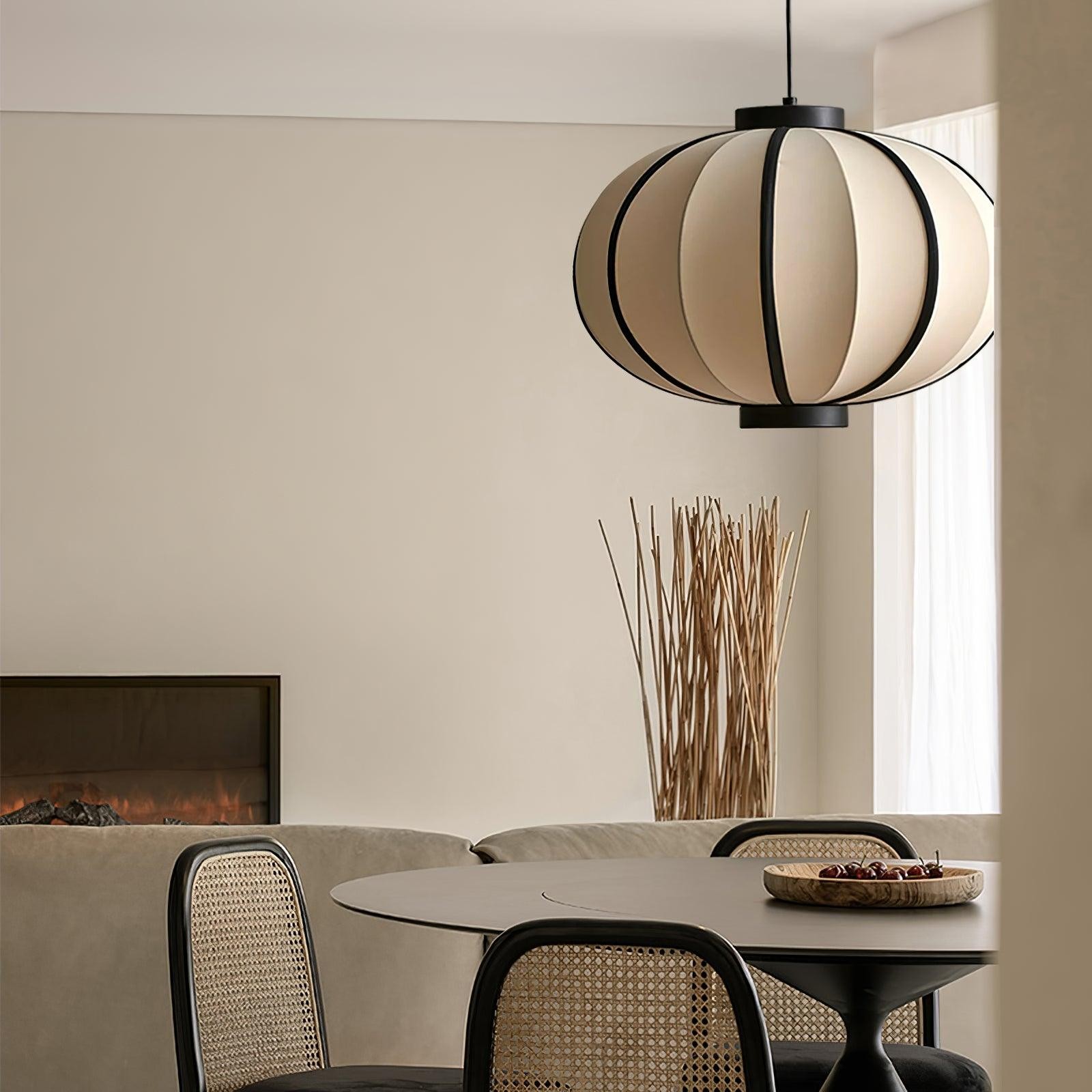 Minimalist Black and White Lantern Pendant Lamp M118