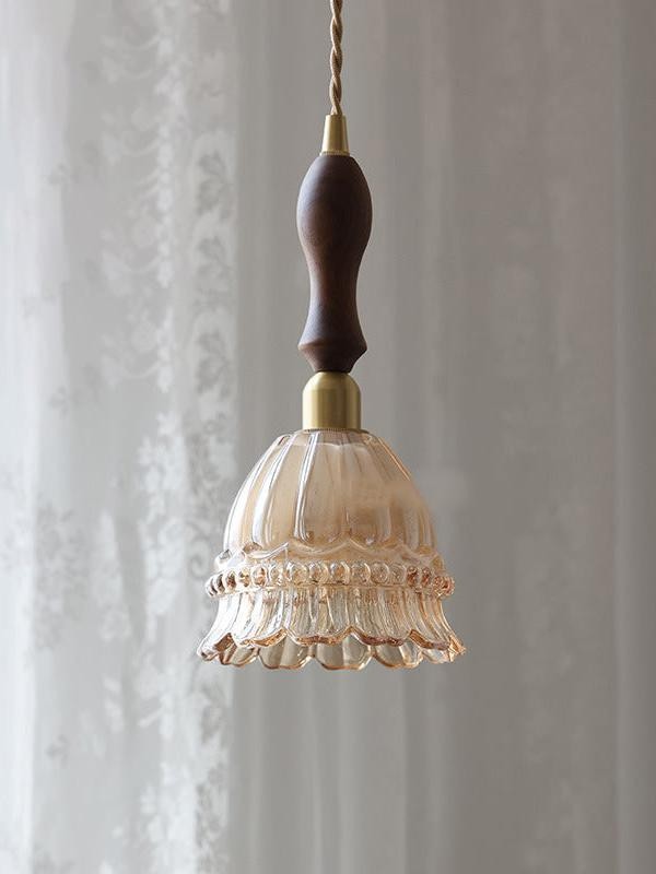 French Pastoral Jellyfish Glass Pendant Light G67