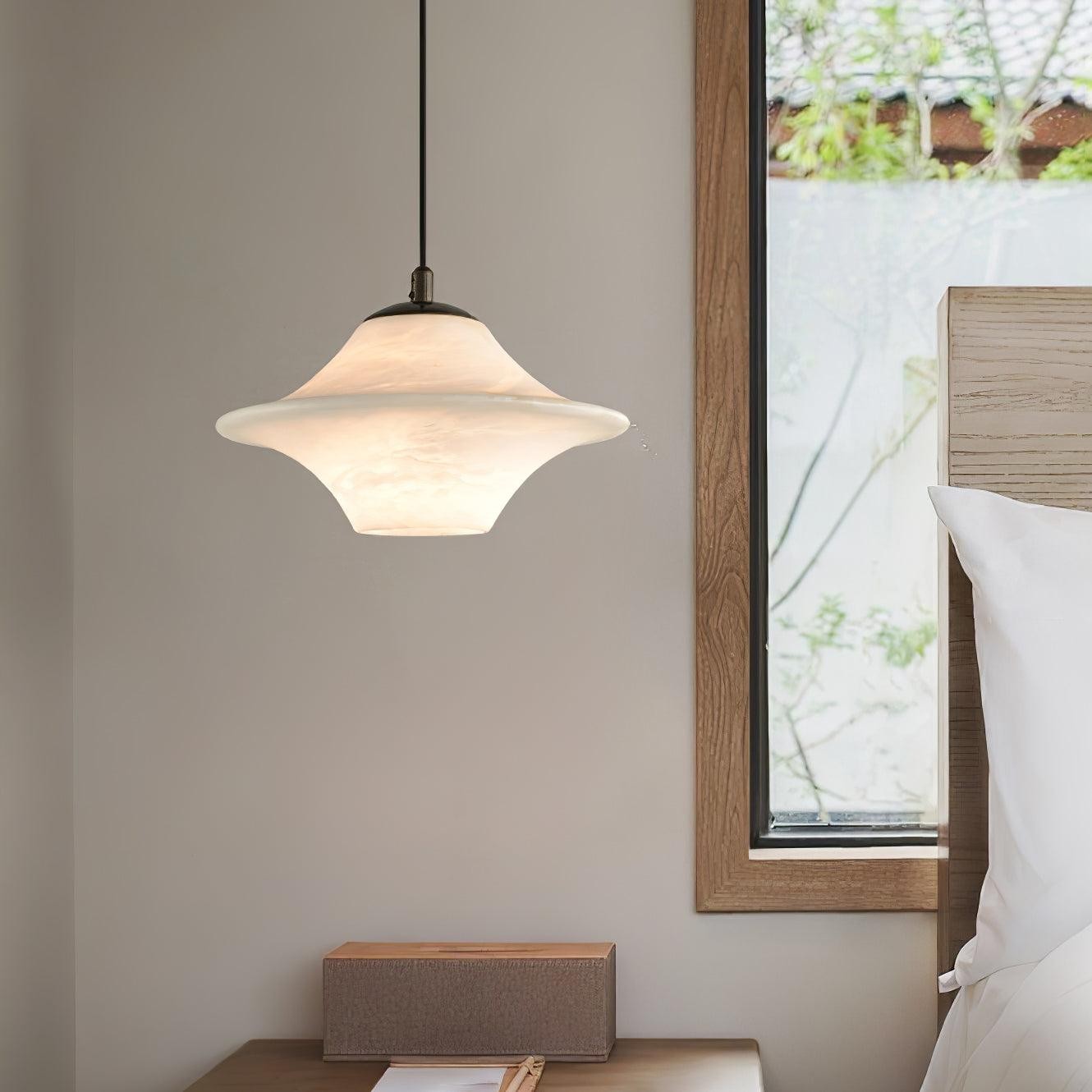 Saucer Alabaster Pendant Light M413