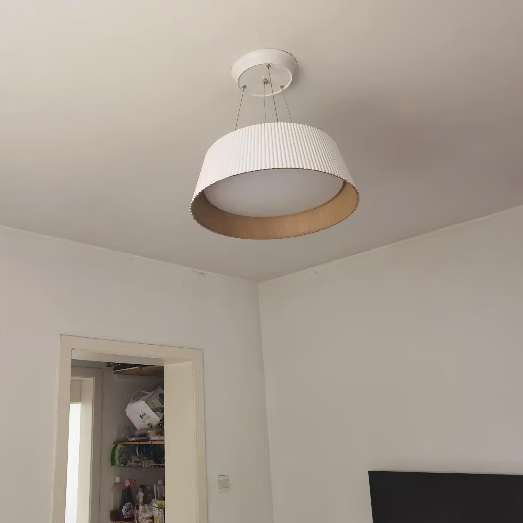 Minimalist Corrugated Lampshade Bedroom Pendant Lamp M287