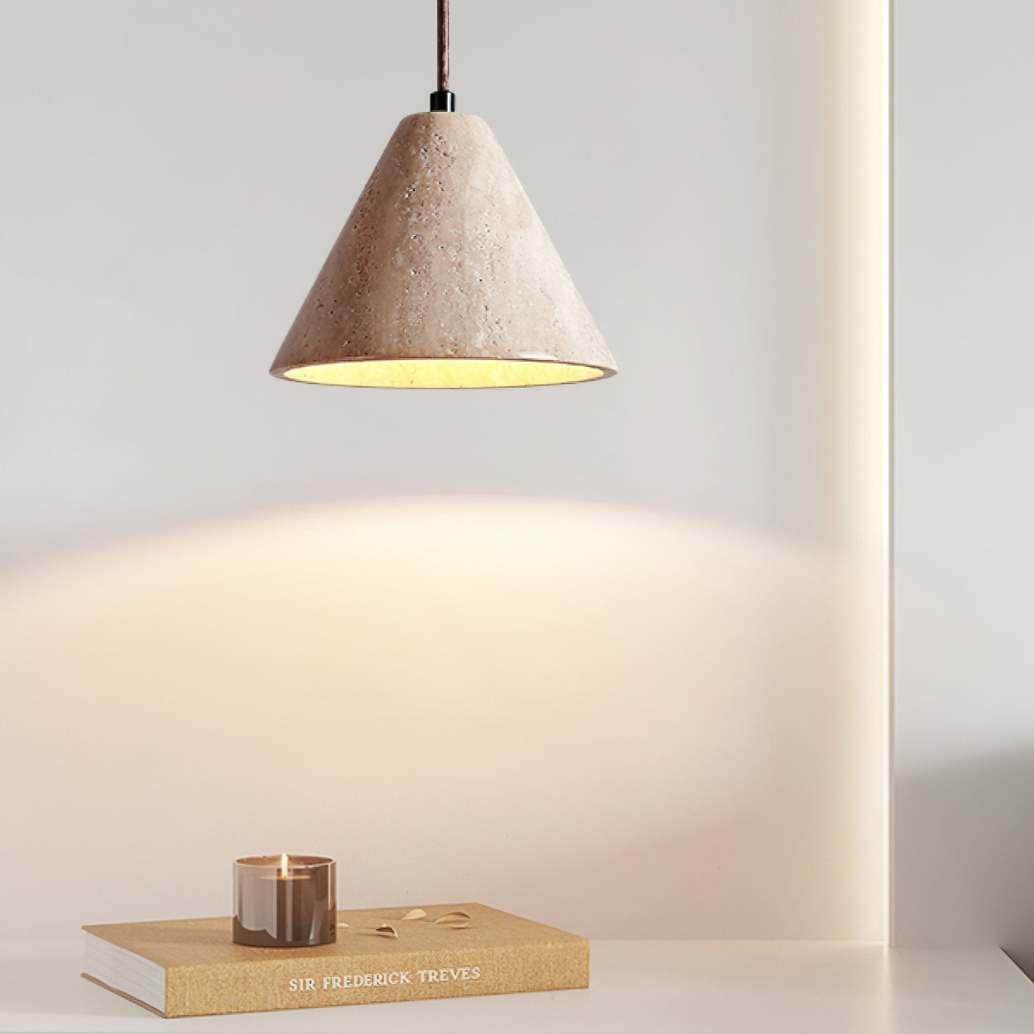Wabi-Sabi Style Creative Travertine Pendant Light M502