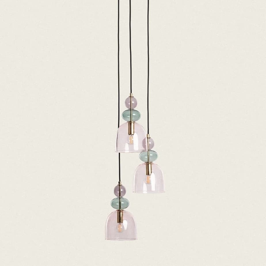 Contemporary Glass Lamp – Soft Glow for Modern Interiors S243