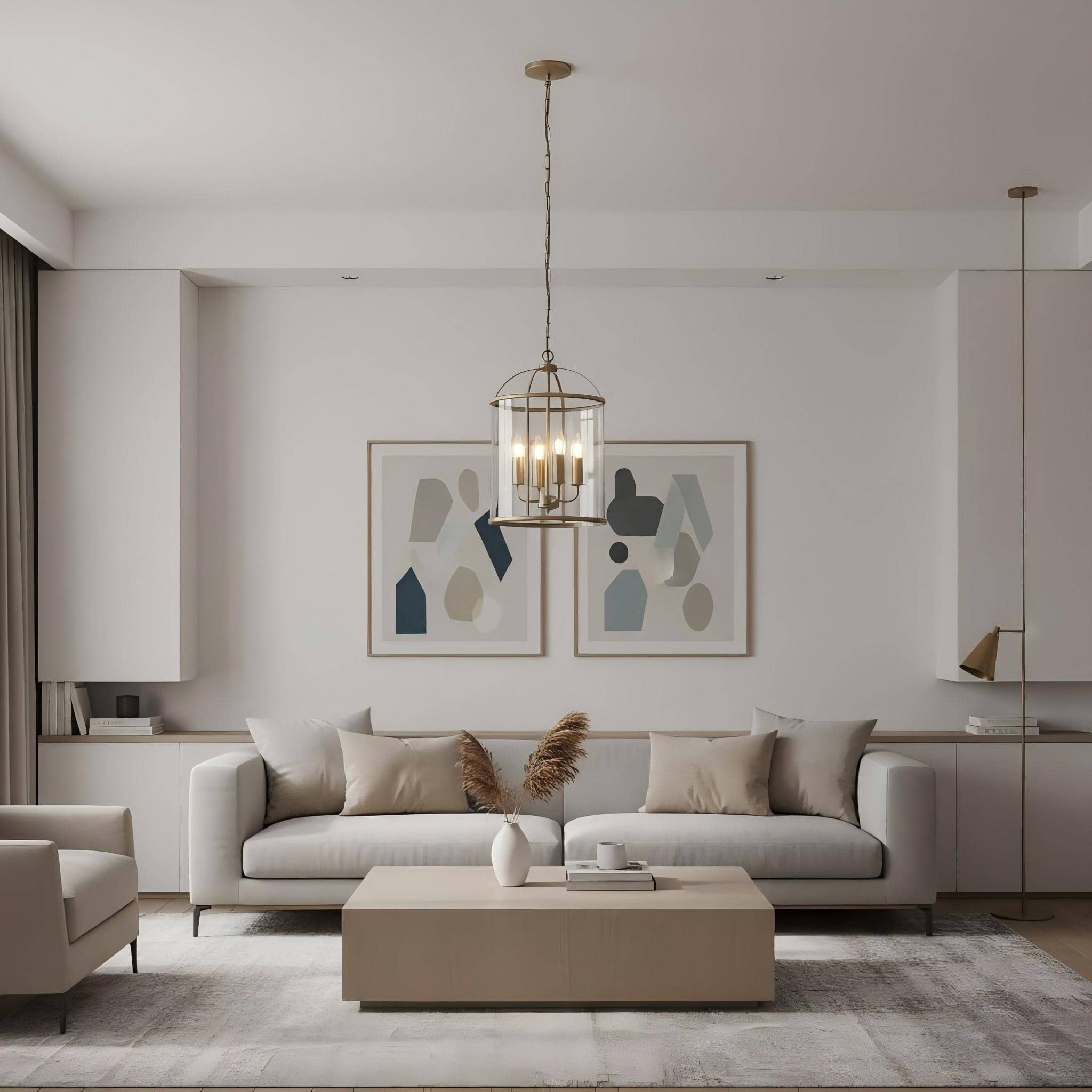 Luxvana Bell Shaped Glass Pendant Light - Industrial Metal Lantern Design Fixture for Kitchen T866