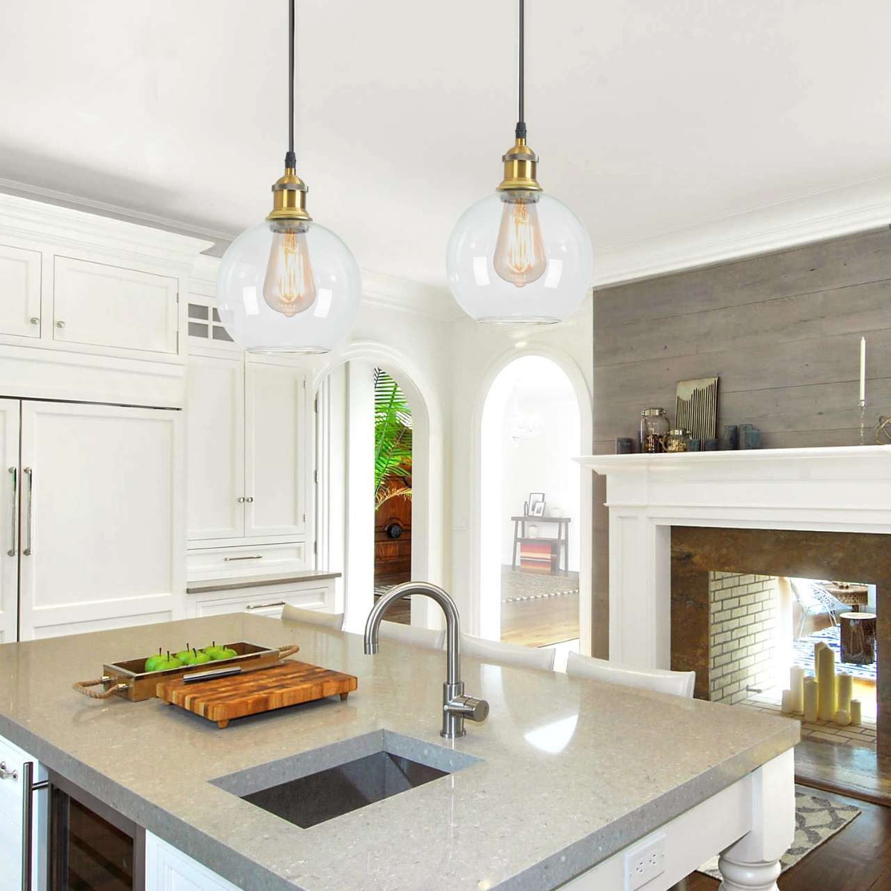 Nordic Vintage Glass Globe Pendant Lamp S128