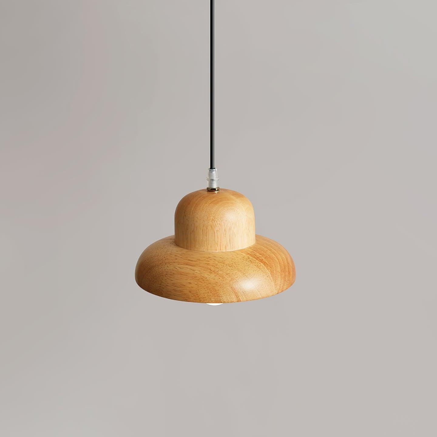 Wood Hat Pendant Lamp M195