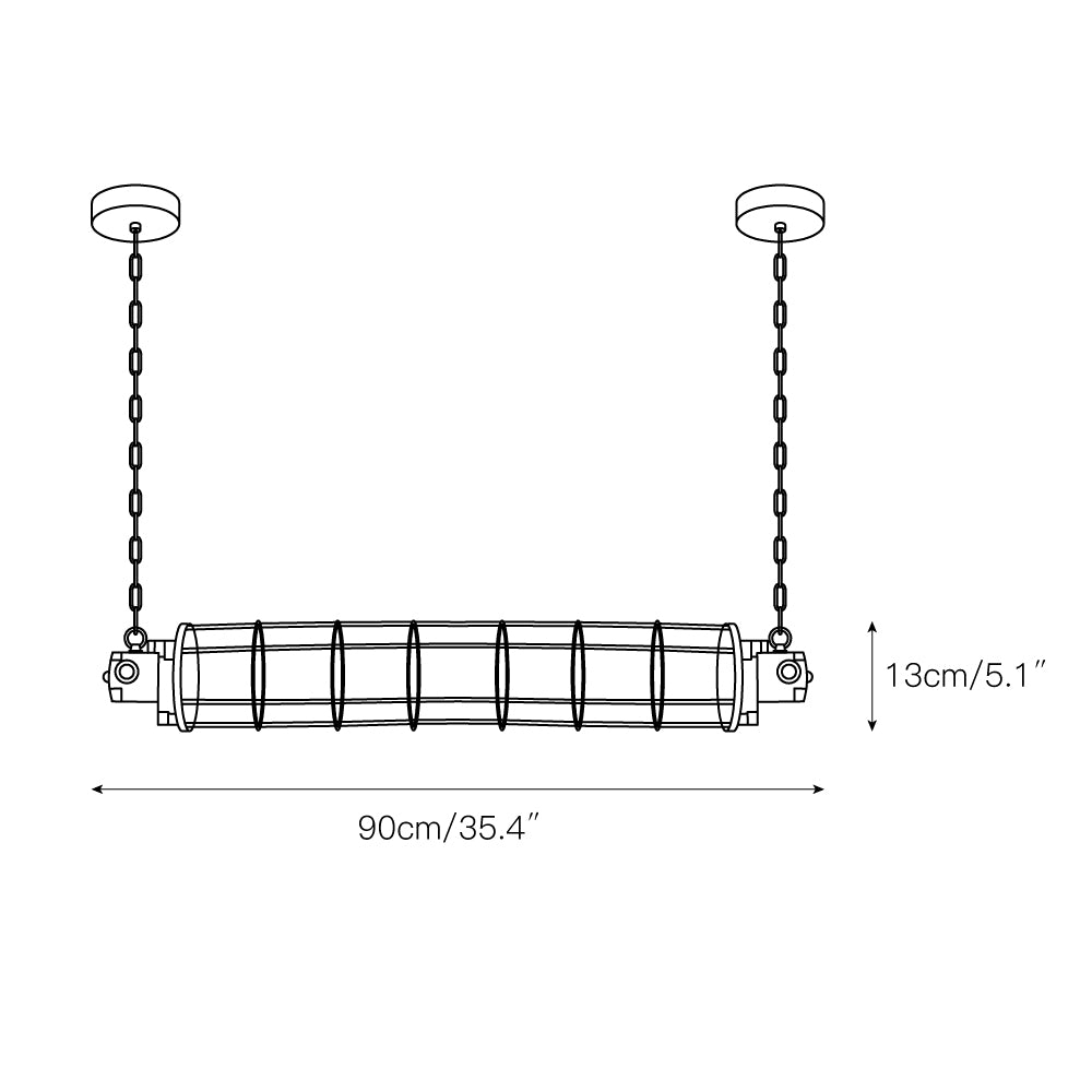 Strasbourg Tube Pendant Lamp T1861