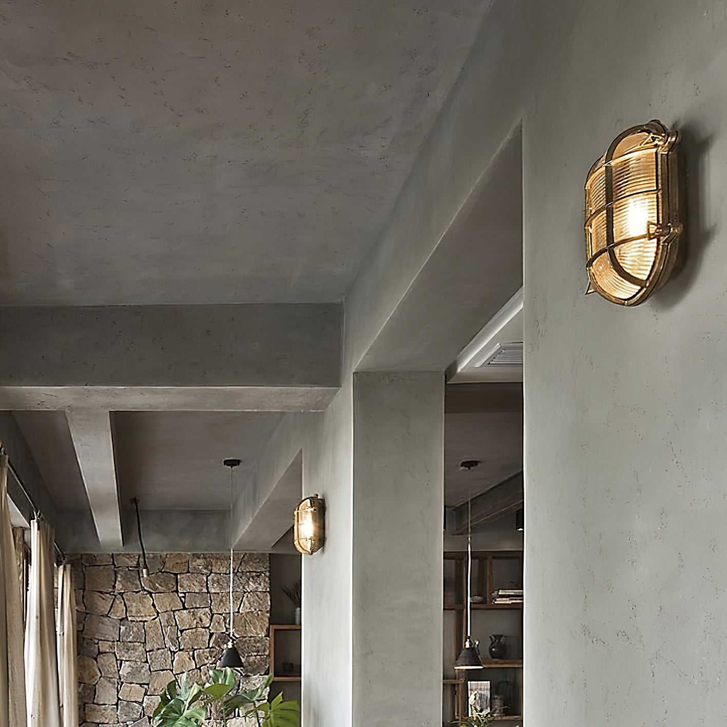 Fremantle Brass Bunker Sconce T1860
