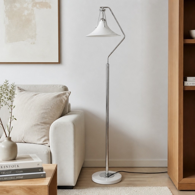 Kallera French Floor Lamp - Magnolia Design Decorative Light for Sofa Side and Reading Nook T2253