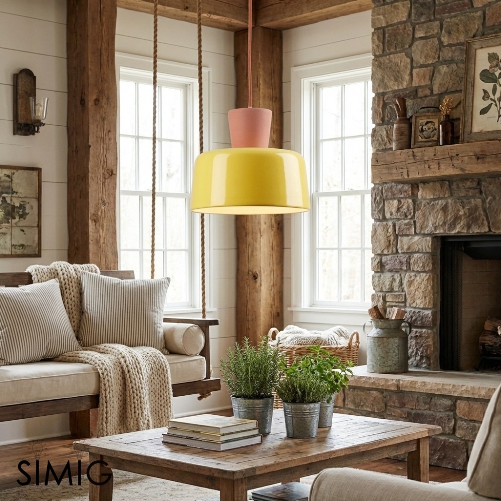 Chromara Colorful Bowl Pendant Light - Retro Iron Lamp for Dining T1159