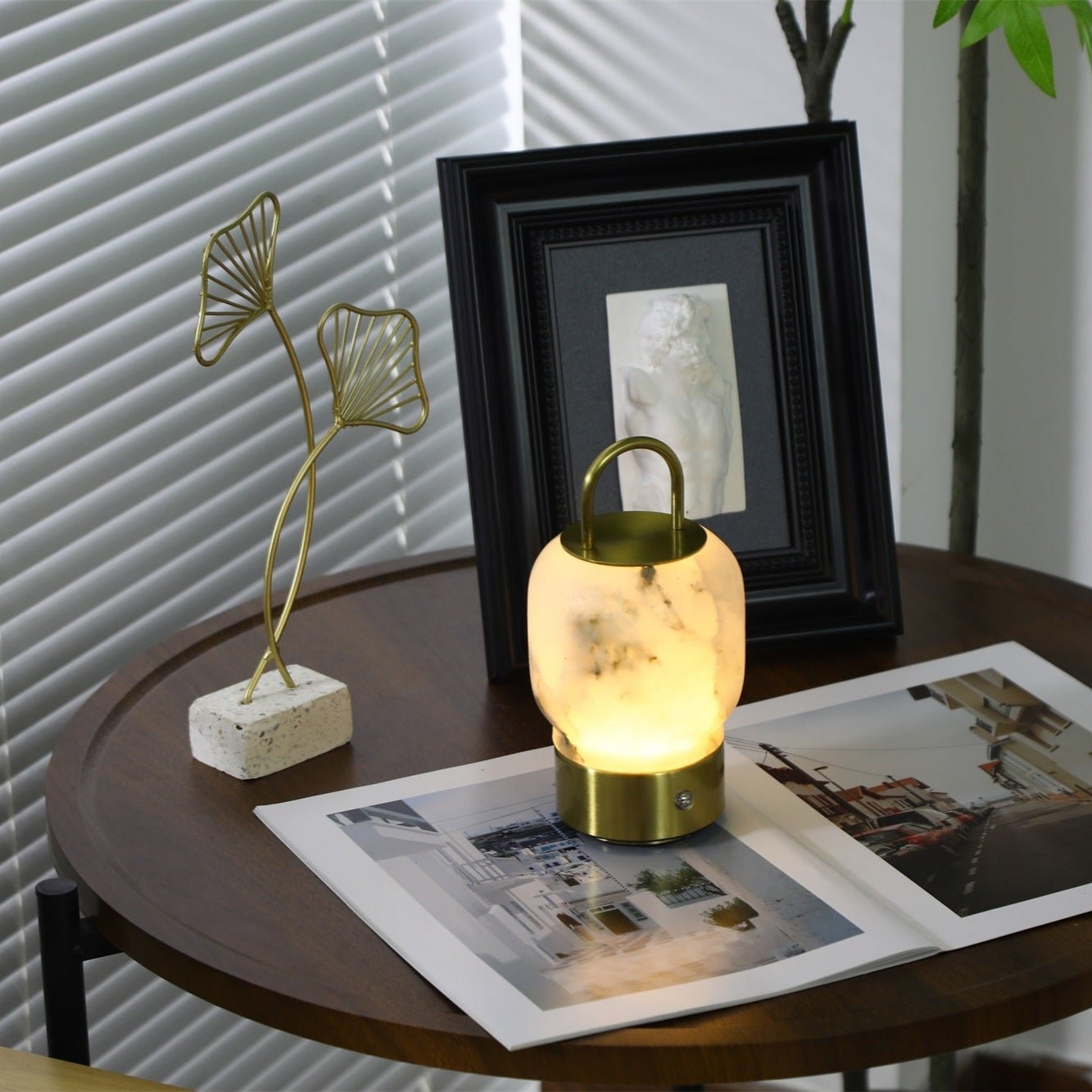 Alabaster Portable Rechargeable Table Lamp T1621