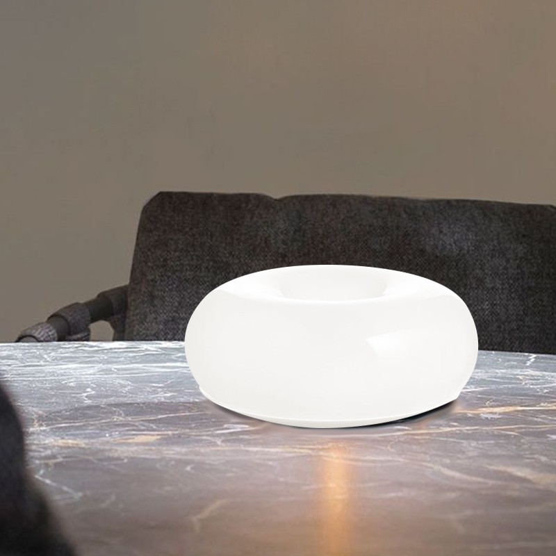 Glass Donut Table Wall Lamp - Bauhaus Style Accent Light Fixture S77