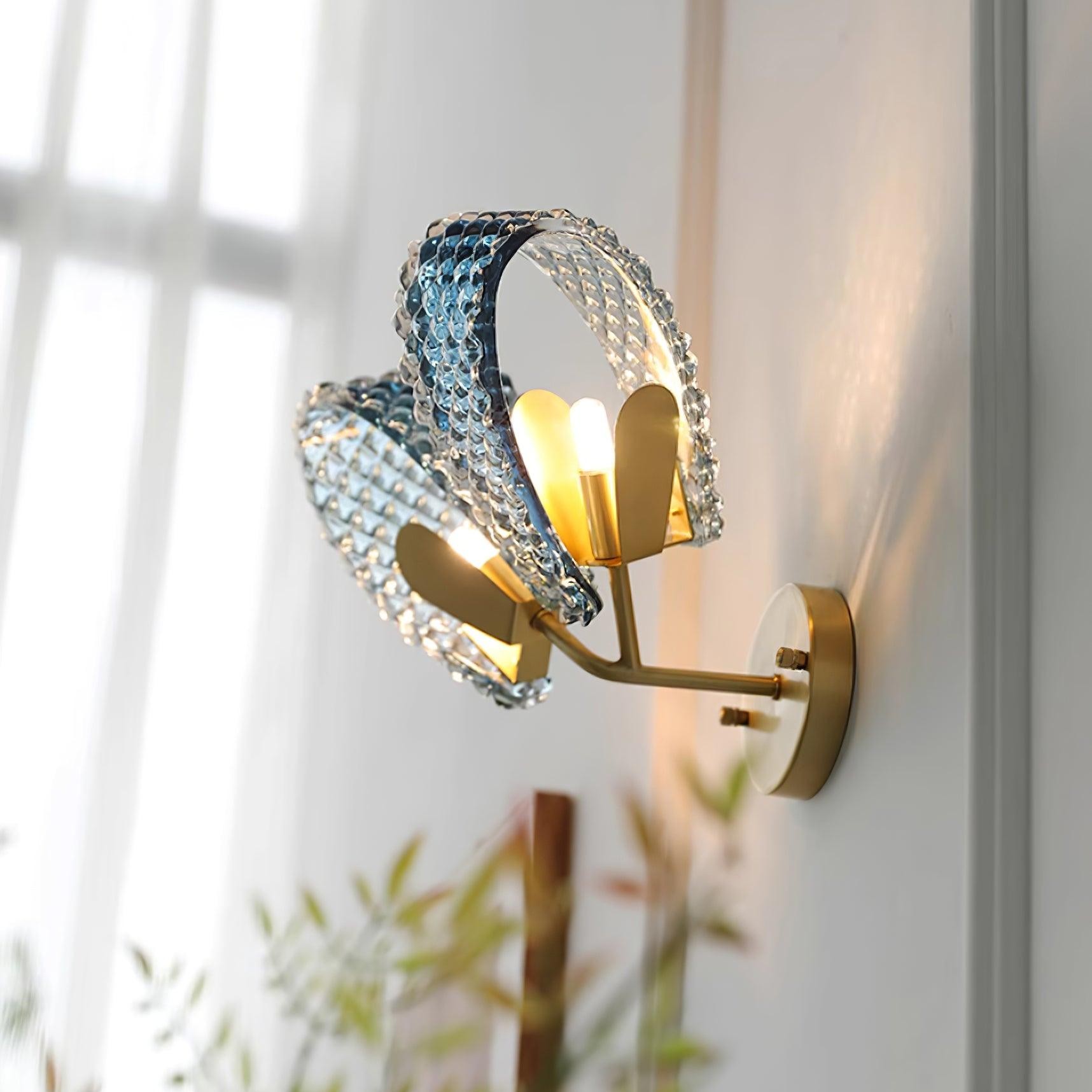 Creative Light Luxury Blue Ribbon Wall Lamp M182