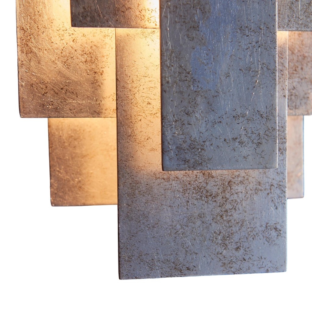 Kelsar Rectangular Wall Lamp - Gold and Silver Finishes for Living Room or Bedroom T1047