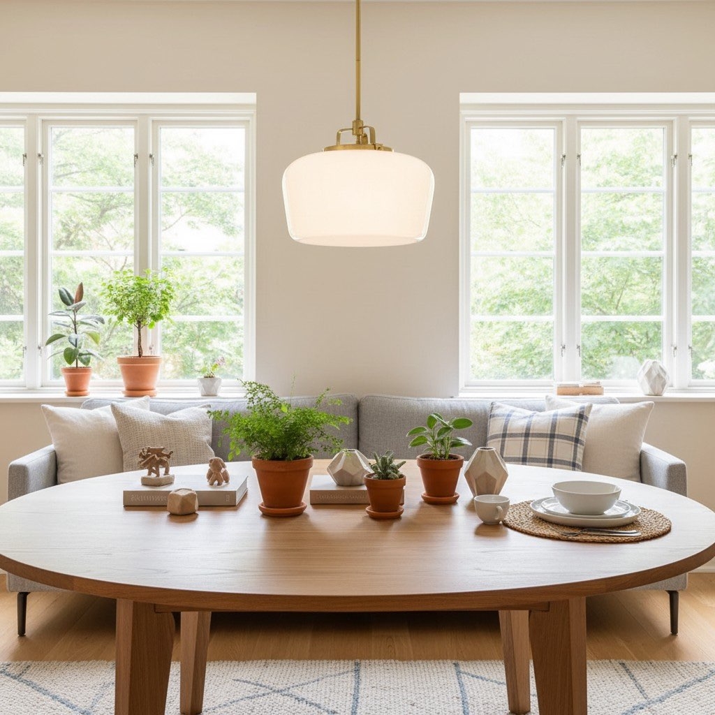 Lirra Opal Glass Pendant Light - Modern Adjustable Metal Drop for Kitchen and Dining T774