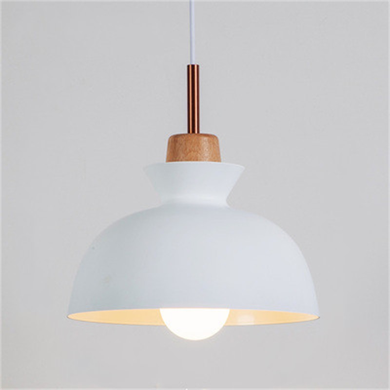 MULTI Scandinavian Metal Wood Macaroon Pendant Light for Bedroom S32