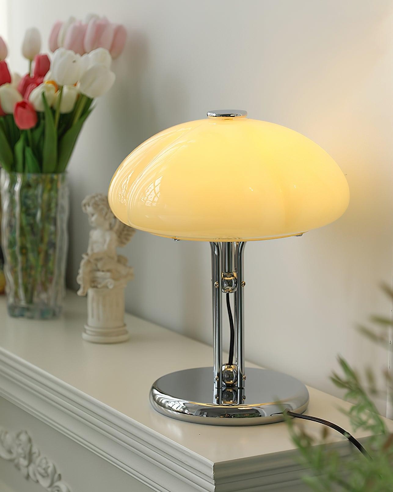 High-Grade Bedroom Bedside Mushroom Glass Table Lamp M175