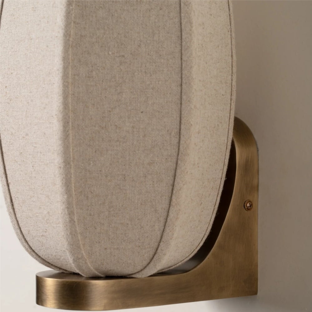 Loomis Linen Shade Wall Lamp – Art-Deco Style for Living Areas T1074