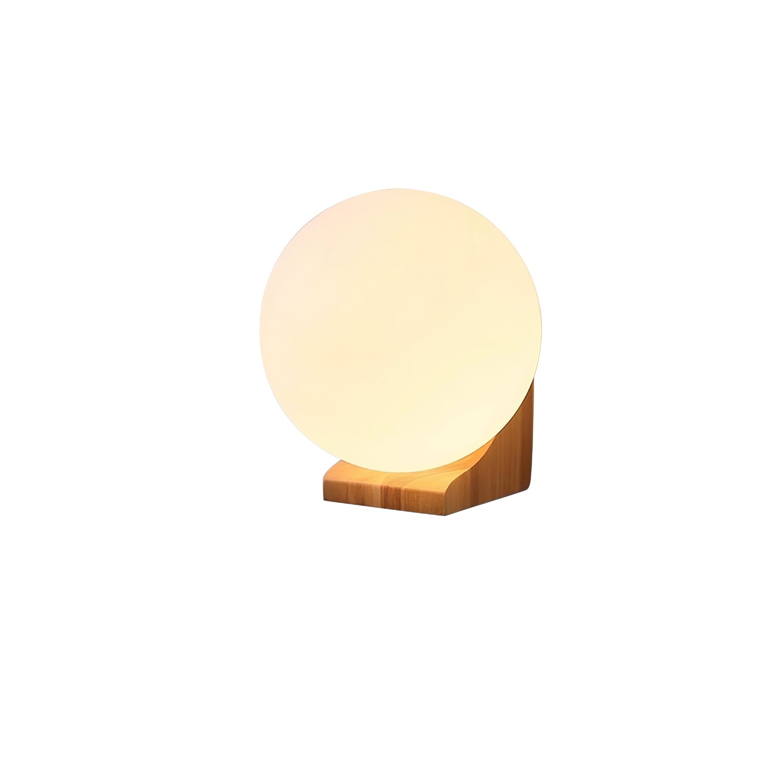 Minimalist Wooden Geometric Bracket Glass Globe Wall Lamp M371