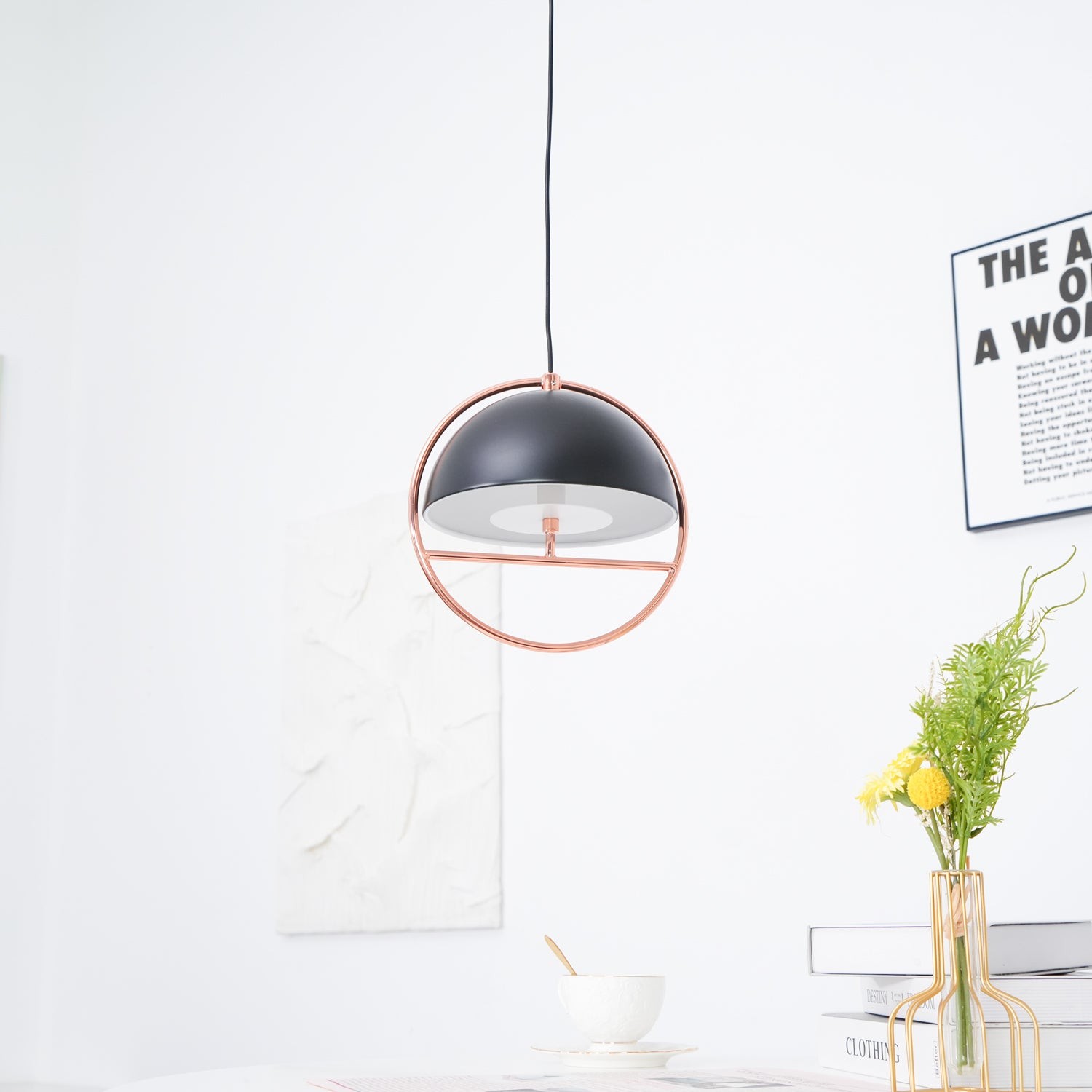 Nordic Hemispherical Ring Metal Pendant Lamp M448