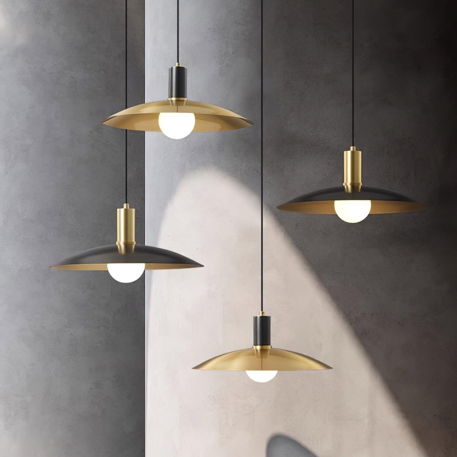 Brass Flared Pendant Lamp T1585