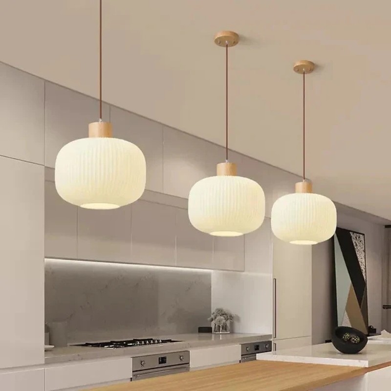 Nordic Ribbed Glass Pendant Light S135