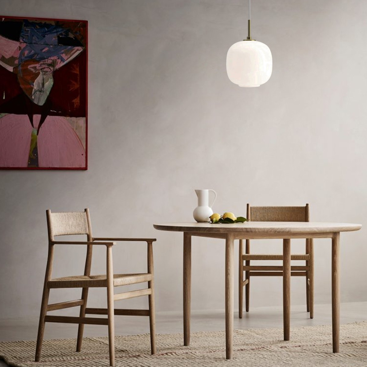 Classic Opal Glass Orb Pendant Lamp