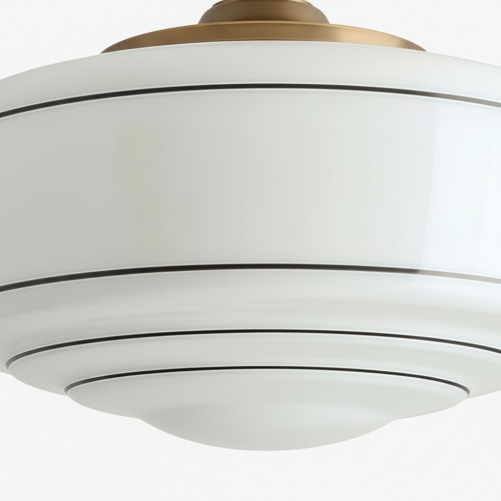 Nalaviro Ribbed Glass Flush Mount Light - Modern Kitchen Ceiling Light  T1083
