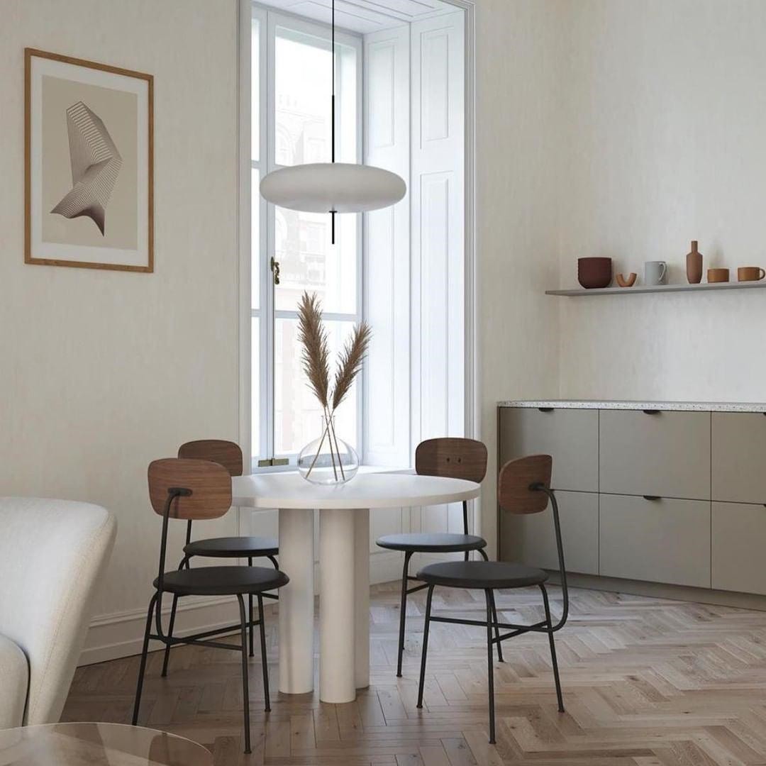Modern Oval Pendant Light – Metal and Acrylic Pendant Lamp for Living Room