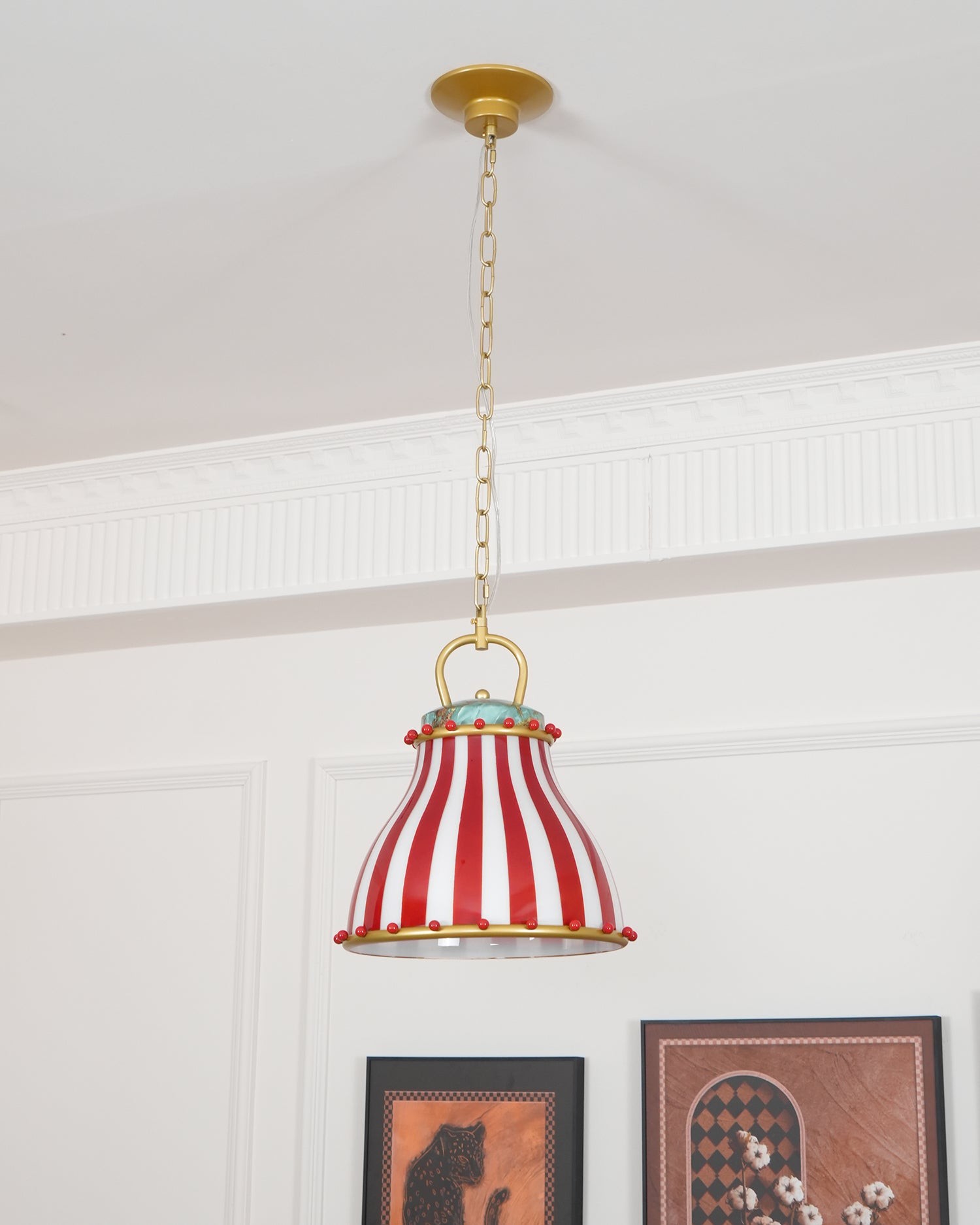 Festilo Circus Striped Glass Pendant for Dining & Living Spaces M66
